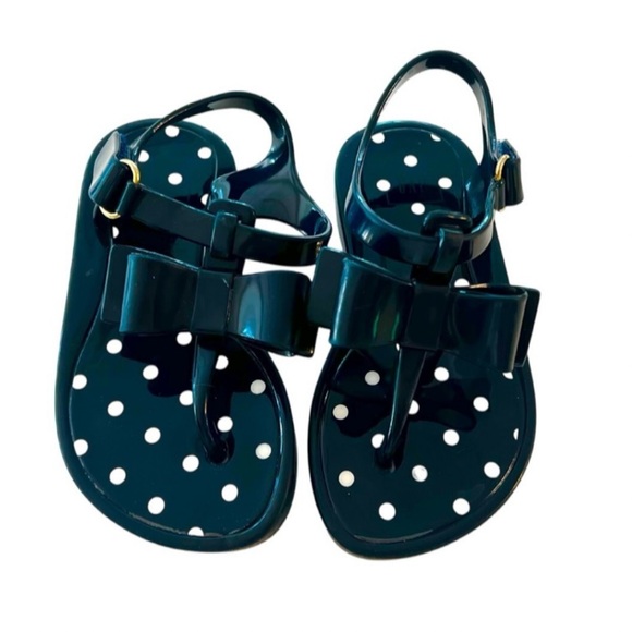 Adorable GAP Kids Navy and White Polka Dot Jelly Sandals, Toddler Size 7 - Picture 1 of 6